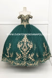 VESTIDO DE XV GREEN CHF3006EIE18W35