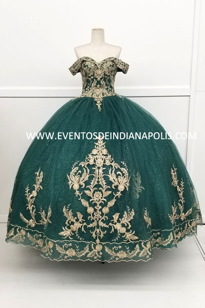 VESTIDO DE XV GREEN CHF3006EIE18W35