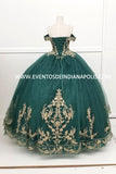 VESTIDO DE XV GREEN CHF3006EIE18W35