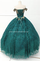 VESTIDO DE XV GREEN CHF3011E25W37