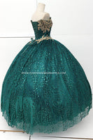 VESTIDO DE XV GREEN CHF3011E25W37