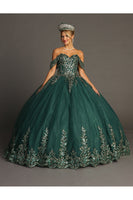 VESTIDO DE XV GREEN CHF3081E24W37